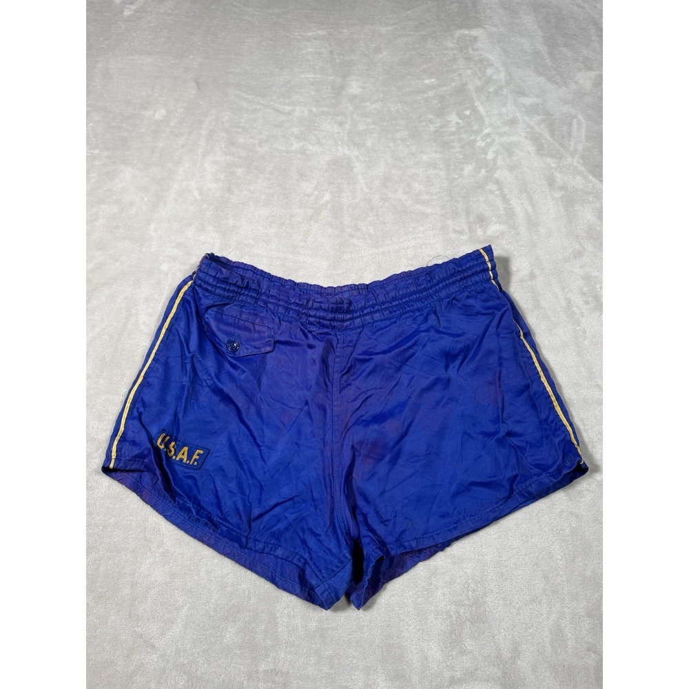 Vintage 50s USAF Shorts Size 30-32 Blue Running Warm Up